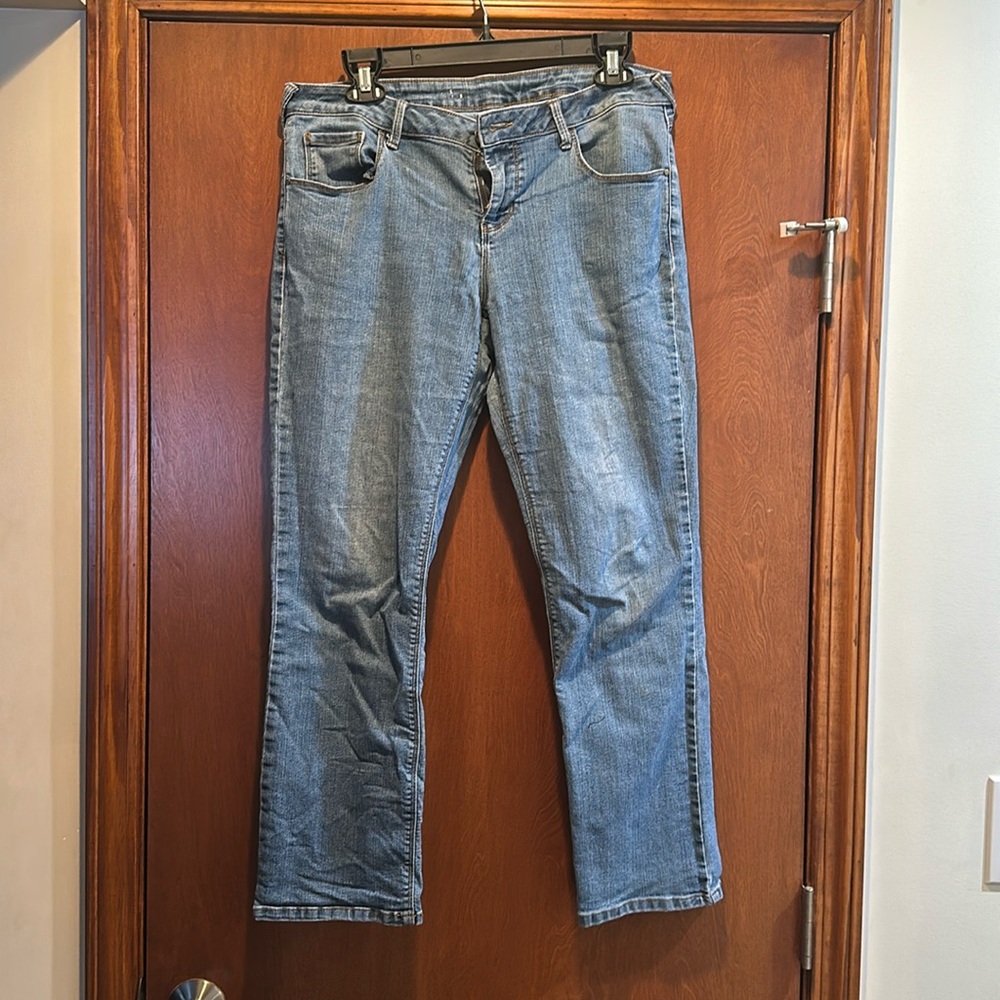 Plain blue jeans